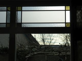 Modern glas in lood in bovenlichten